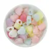 14mm Acrílico Furo Grande Cor Gelatina Coração de Pêssego Furo Horizontal Corda de Cabeça com Contas Soltas Material Artesanal Acessórios para Joias DIY