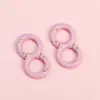 Anillo de Llavero de Figura de Ocho Pintado con Spray de Aleación Material DIY Hecho a Mano Colgante de Llave de Muñeca Accesorio Venta al por Mayor en Stock