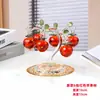 Nova Árvore de Maçã com 6 Frutas de Cristal Ornamentos para Árvore de Maçã Decoração Transparente de Alto Padrão para Entrada de Casa Sala de Estar