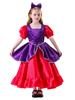 Exportação Europeia e Americana Novo Fantasia de Halloween Feminina Retrô Palácio Roxo Vestido Longo Vestido de Princesa Roupa Pai-Filho