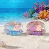 Accesorios Luminosos de Concha de Sirena de Resina Micro Paisajismo Decoración DIY Adornos Pequeños para Coche Escritorio Venta al por Mayor