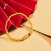 Pulsera de cuentas de oro Jin Yan Gold Shop Same Sha Jin Fu Rui Pi Xiu, pulsera de cuentas de transferencia de oro, regalo de cumpleaños para hombres y mujeres