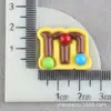 Accesorios de Resina DIY Pasador Pegamento Cremoso Divertido m Bean Funda para Teléfono Móvil Accesorios de Caramelo Pasador de Expresión Material para Accesorios de Cabello
