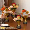 Regalo para el Día del Maestro 2026: Ramo de Trofeo de Agradecimiento a Maestro, Ramo de Girasol Tejido Terminado para Maestros de Jardín de Infancia