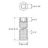 Tornillo de cabeza hexagonal de acero inoxidable 304 con extremo plano y cabeza plana DIN913, tornillo sin cabeza, M3-M10