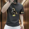 26 Camisetas Personalizadas Novas e Modernas Estilo Chinês com Estampa de Cavalo de Manga Curta para Homens, Camiseta Base do Ano do Zodíaco, Camiseta de Manga Curta Masculina