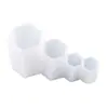 Poppy DIY Molde de Resina de Cristal Adorno Prismático Hexagonal Geométrico Hexaedro Columna Hexagonal Molde de Silicona para Velas