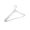 Percha de plástico de hombro ancho de aluminio sin imprimir con gancho de aluminio percha de hombro ancho para traje de hotel perchero para pantalones perchero al por mayor