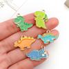 Dinosaurio de Dibujos Animados Tiranosaurio Rex Accesorios Aleación Goteo de Aceite DIY Pulsera Collar Aretes Llavero Colgante Accesorios Colgante