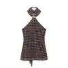 Para Comércio Exterior Transfronteiriço Europeu e Americano Roupas Femininas Aliexpress Mais Vendidas de Verão Simples Versátil Gola Alta Poá Top
