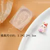 Molde para Uñas de Celebridad de Internet Zanahoria y Conejo Blanco Decoraciones de Dibujos Animados 3D Molde de Uña de Silicona Portátil Accesorios para Uñas