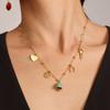 Azucarero Gotas de Aceite Coloridas Campana Corazón de Diamante Completo Accesorios Geométricos Colgante Collar Pulsera Juego de Joyería de Lujo Ligero