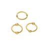 Anillo de cuentas de encaje de aleación con color que retiene el color, anillo de cuentas de moda con doble agujero, hecho a mano, pulsera con cuentas, accesorios para collar