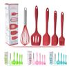 Nuevo Set de 5 Espátulas de Silicona para Hornear Espátula de Silicona de Grado Alimenticio Utensilios de Cocina para el Hogar Set de Espátulas Cepillo para Barbacoa Lote