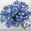 Flores artificiales Azul Niebla Salón de Bodas Flores de Seda Arreglo Floral de Boda Peonía Azul Rosa Abanico de Niebla Palma