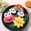 Esponja para lavar platos de cocina artefacto estropajo cara sonriente mágica sol almohadilla estropajo de limpieza esponja cepillo de doble cara