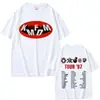 Camiseta com Estampa Gráfica Rock Band Kmfdm Tour 97 Verão Masculina e Feminina Retrô Gótico Punk Streetwear