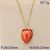 Diseño de verano serie de frutas full diamond sandía fresa maíz colgante cadena para la clavícula collar de diseño creativo en stock