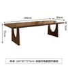 Mesa de Jantar Simples de Madeira Maciça para Apartamentos Pequenos, Mesa de Jantar Retangular, Sala de Jantar, Sala de Estar, Mesa Grande Longa