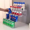 Estante de Exhibición para Bebidas de Escritorio Transparente Acrílico Escalonado Estante de Exhibición Snacks Jugo Estante de Almacenamiento Multicapa Estante de Supermercado