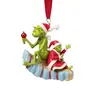 Nuevos Adornos Planos Acrílicos Colgantes Transfronterizos Navidad Creativo Grinch Decoraciones para Árbol de Navidad Decoración de Coche Mochila