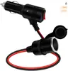 Encendedor de cigarrillos de alta potencia con cable de extensión de interruptor cable de carga para coche bomba de aire para coche cable de alimentación para lavador de coches