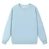 Sudadera de forro polar compuesto de color liso para primavera y otoño, con hombros caídos, para padres e hijos, cuello redondo, con logo personalizado, top casual disponible para imprimir