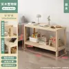 Estante de Almacenamiento Pequeño Mesa Estante de Piso para Dormitorio Estante de Madera Simple Mesa Lateral Mesa de Noche Madera Maciza Mesa de Café Pequeña Mesa Rectangular de Esquina