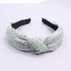 Diadema nueva anudada cruzada estilo coreano tocado moda combinable simple estampado diadema para mujer accesorios para el cabello florales frescos