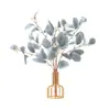 Plantas Verdes Artificiais com Frutas, Folhas de Eucalipto de 3 Galhos, Decoração para Casa, Casamento, Quarto, Adereços para Fotos, Folhagens e Flores Artificiais Atacado