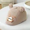 Boina legal estilo de rua para bebê, boné infantil virado para frente, novo chapéu fofo de urso de desenho animado