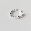 Anillo de plata esterlina de moda retro de pez pequeño para hombre y mujer, personalidad moderna, estilo Hong Kong, anillo para el dedo índice, anillo de pareja, personalidad, anillo de pareja para novias
