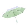 Guarda-chuva Automático de Sete Ossos e Cinco Dobras Prata Titânio Cola Protetor Solar Guarda-chuva Dobrável Feminino Guarda-sol Dobrável Cor Sólida Guarda-sol