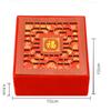 Caja de Madera con Carácter Fu Empaque Caja de Joyería Terciopelo Rojo Madera Recortada Textura de Madera Retro Caja para Collar de Jade Caja para Colgante Caja de Jade
