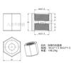 Aço Inoxidável 304 Espessado Rosca Interna Dupla Hexagonal Reta Junta de Topo com Rosca Interna 1/2 Polegada 3/4 Polegada 1 Polegada