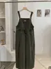 KEKEZOON Overoles de Trabajo para Mujer Cintura con Cordón Pantalones de Pierna Ancha Pierna Recta Ajuste Holgado Adelgazante Correa Trasera Pantalones Largos 9183