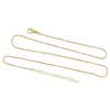 Colar com Pingente Caixa de Retenção de Cor Forte Banhado a Cobre Ouro 18K Real Corrente Fina de Cobre Extensor DIY Colar Semi-Acabado Joias
