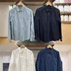 Camisa feminina casual estilo japonês de brim macio/camisa de sarja de algodão de manga comprida camisa para ar condicionado 492461 475663