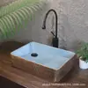 Lavatório de cerâmica de bancada para pátio vintage externo, lavatório de cerâmica para jardim de vila, lavatório para varanda externa
