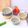 Cesta Drenante Redonda de Doble Capa Caja Drenante y de Conservación de Cocina Nórdica Cesta para Lavar Verduras Cesta Multifuncional de Plástico para Almacenamiento de Frutas