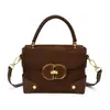 Bolso Retro Transfronterizo para Mujer 2026 Nuevo Pequeño de Nicho Lujo Ligero Bolso Cuadrado Pequeño Moda Gamuza Bolso de Hombro Único Cruzado