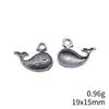 19X15Mm 0.96g Aleación de Plata Antigua Accesorios para Joyería Colgante de Ballena Retro DIY