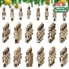 Novo Produto Transfronteiriço: Conjunto de 12 Quebra-Nozes Enfeites de Madeira Pendurados de Natal - Decorações Penduradas para Árvore de Natal para Decoração de Casa e Festa