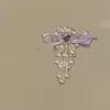 Presilha de cabelo com laço multicamadas e pingente de pérola, estilo princesa delicado para o lado, versátil e elegante para penteados presos e franjas
