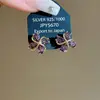 Jardín de Monet~Pendientes de Botón de Flor de Circonita de Lujo Ligero Chapados en Oro Real de 18 Quilates Pendientes Frescos, Simples y Versátiles para Mujer