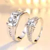Anillo masculino coreano nuevo dominante anillo de jefe platino circón de diamante negocio creativo novedoso anillo de pareja