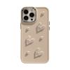 Funda para iPhone 17 Blanco Leche Perla Corazón iPhone 16 iPhone 18 3D Adecuada para 11, 15, Estilo Chanel 13 Pro Max
