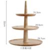 Venta al por mayor Soporte de exhibición de mesa de postres de madera Mori traje Soporte para té de la tarde Bandeja giratoria para pasteles de pie alto Vidrio