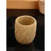 Mini Cesta Tejida de Bambú Decoración Sashimi Cesta Pequeña de Bambú Cesta para Snacks Japoneses Bandeja Pequeña de Bambú Decoración de Presentación de Platos Productos de Bambú