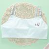 Roupa íntima estudantil, sutiã feminino com alças, regata de algodão, sutiã de algodão para período de crescimento, top tomara que caia fino de algodão para meninas